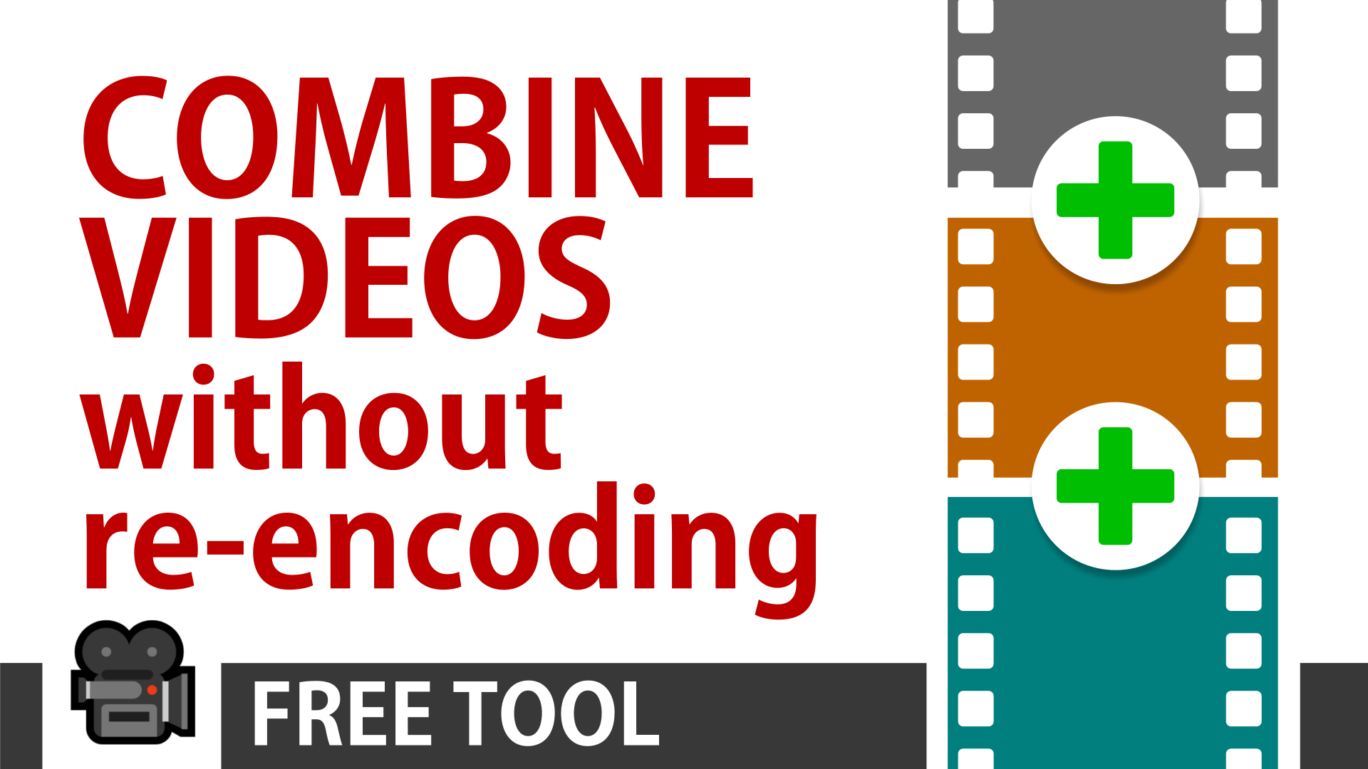 How to MERGE multiple videos without re-encoding using a free tool in just a minute