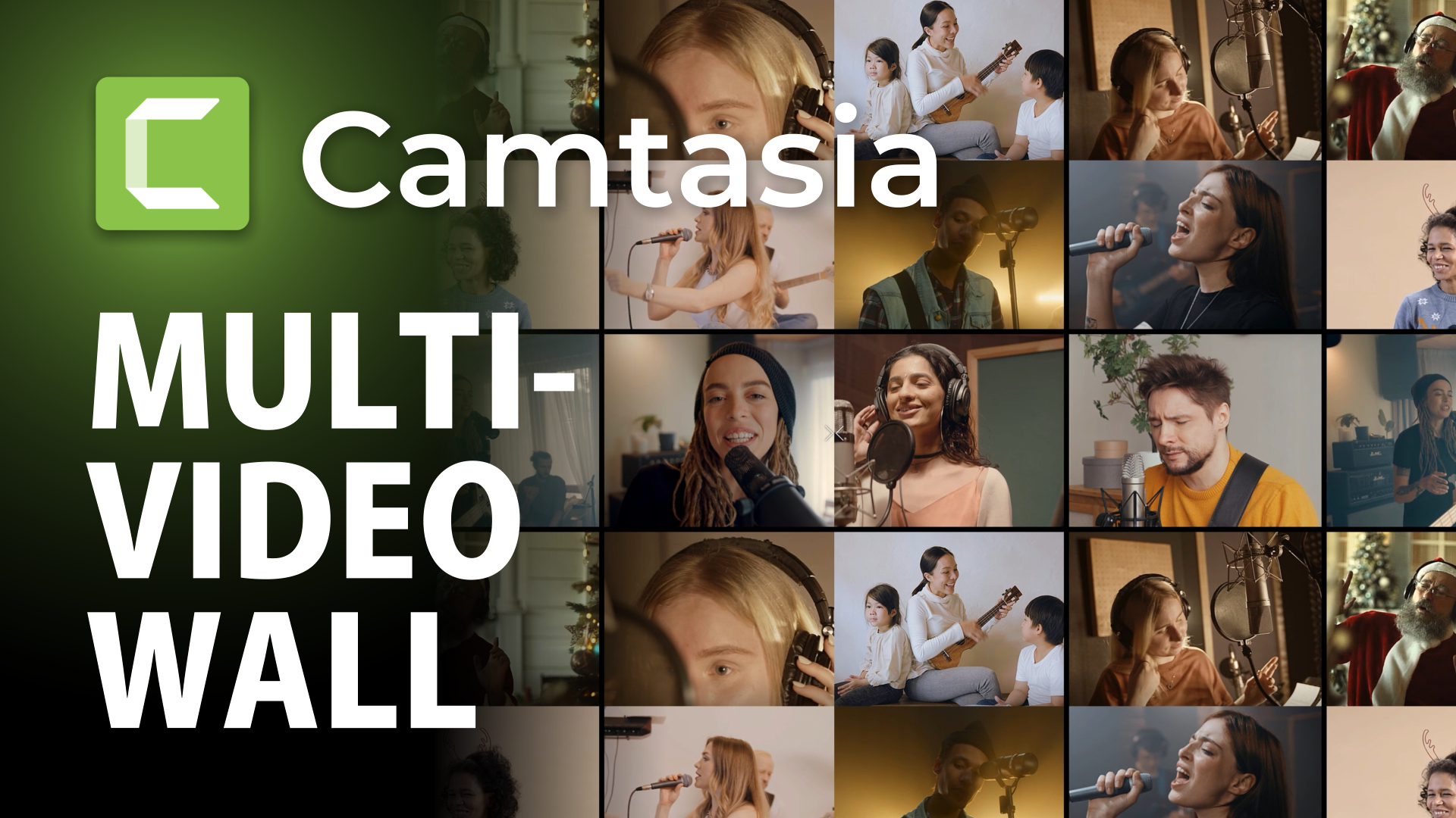 Create Video Wall from multiple synchronised videos in Camtasia 2021 | Multi-Video Wall