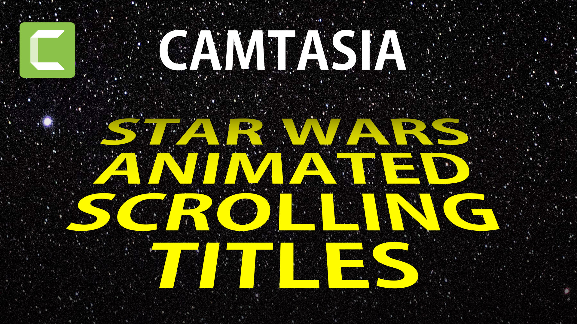 How to create Star Wars Opening Titles Scrolling Text in Camtasia | Step by Step Tutorial