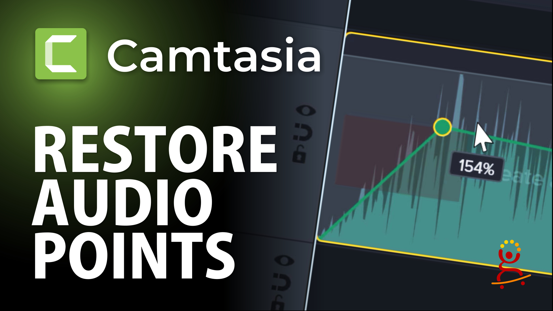 How to restore the audio points on a videoclip in Camtasia after Silence Audio