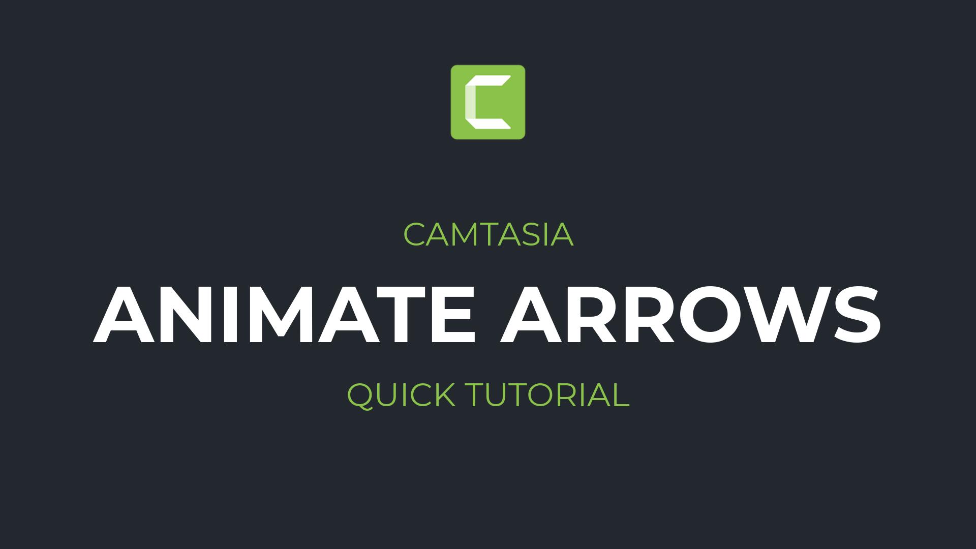How to animate arrows for a flowchart in Camtasia