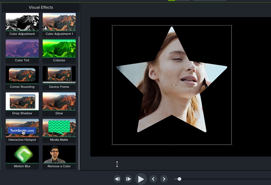 The Media Matte Visual Effect in Camtasia 2021 adds flexibility to masks