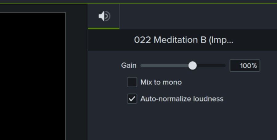 Auto-normalize loudness can be enabled now on each clip with audio