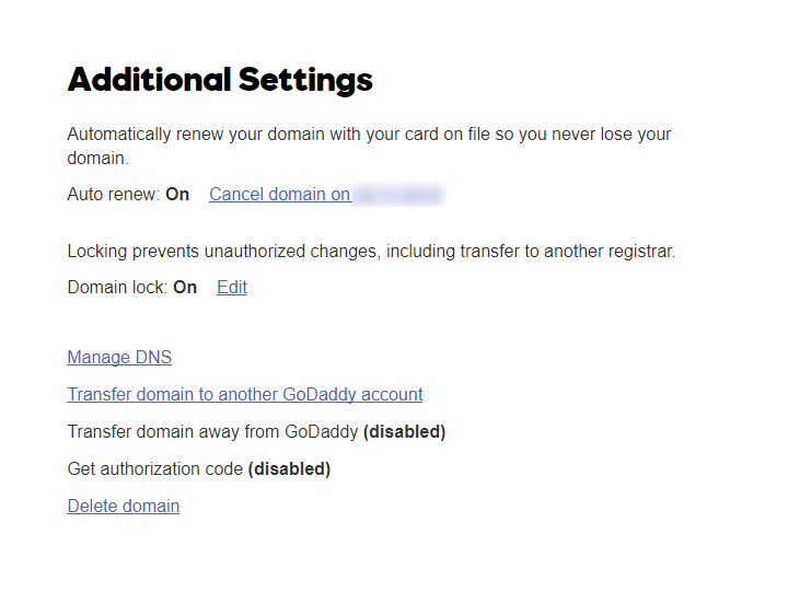 Manage DNS option