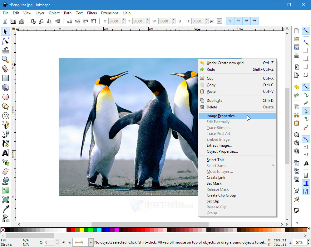 Inkscape free graphics program interface
