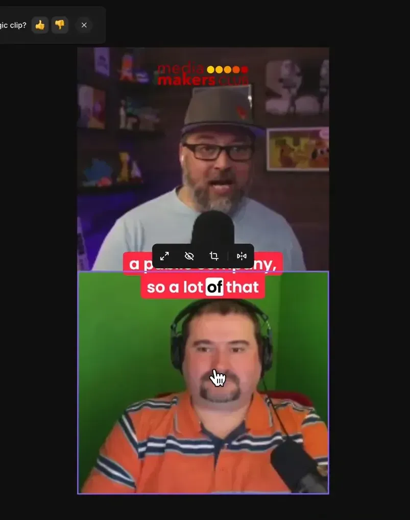 Editing a social media clip in Riverside