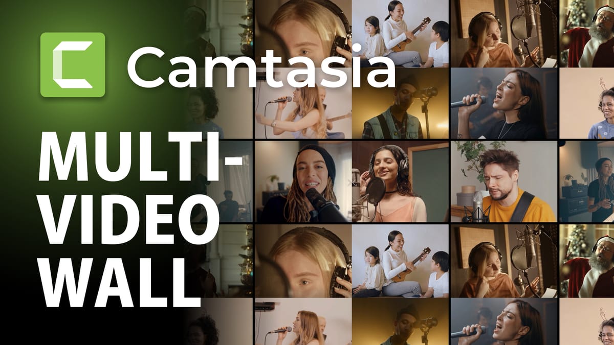 Create Video Wall from multiple synchronised videos in Camtasia | Multi-Video Wall