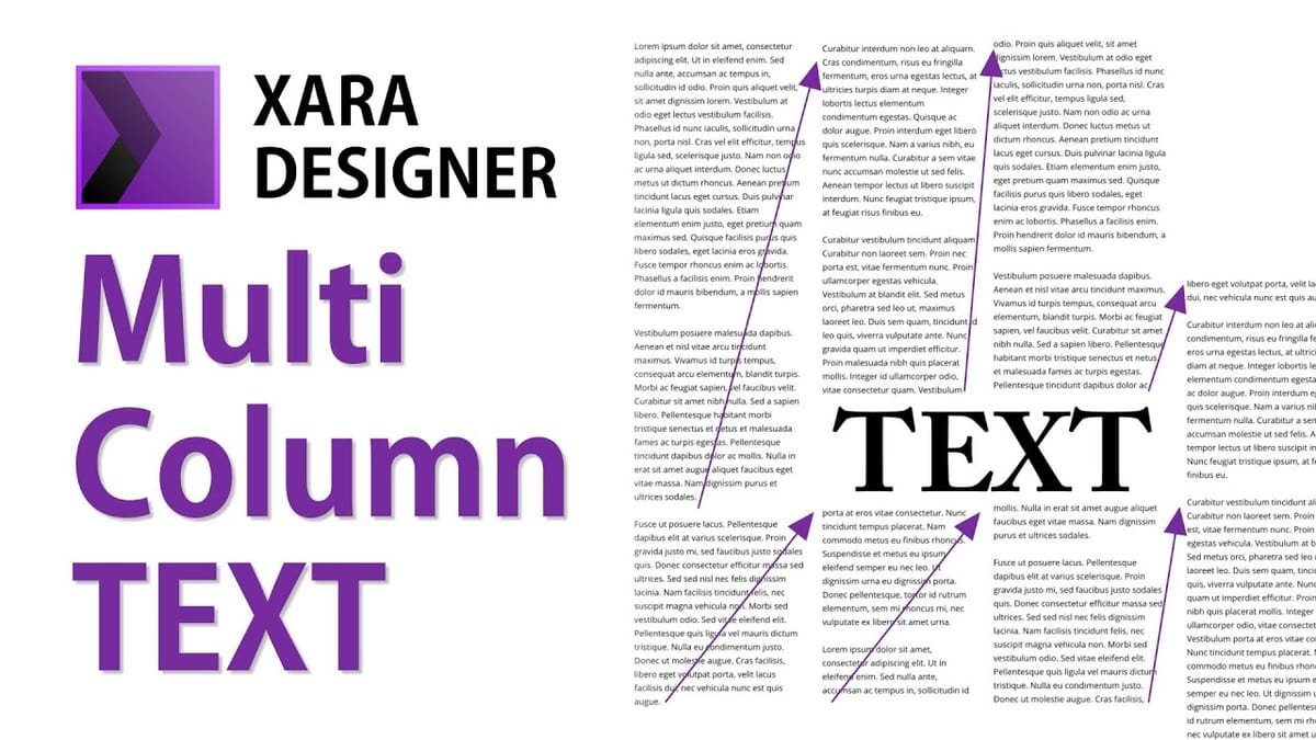 How to Create Flowing Text and Linked Text Boxes in Xara Designer Pro
