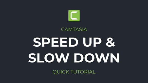 How to make slow motion video in Camtasia | Speed up and Slow Down Video Tutorial