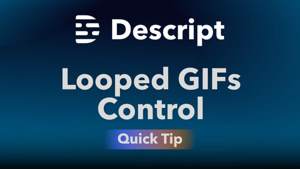 How to Cut an Animated GIF to a Specific Length in Descript
